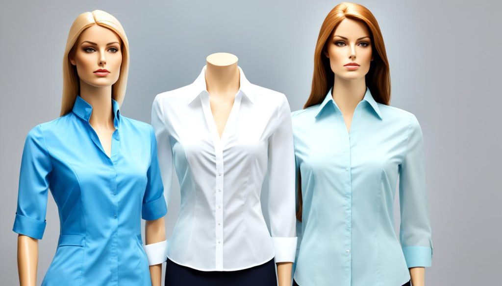 blusas de uniforme feminino moderno